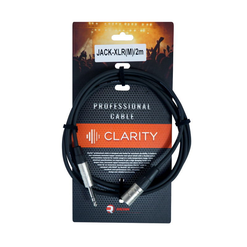 CLARITY JACK-XLR(M)/2m Готовий кабель Jack-XLR