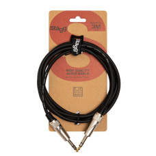 STAGG N SAC3PS DL Аудіокабель jack стерео – jack стерео, 3 м, чорний