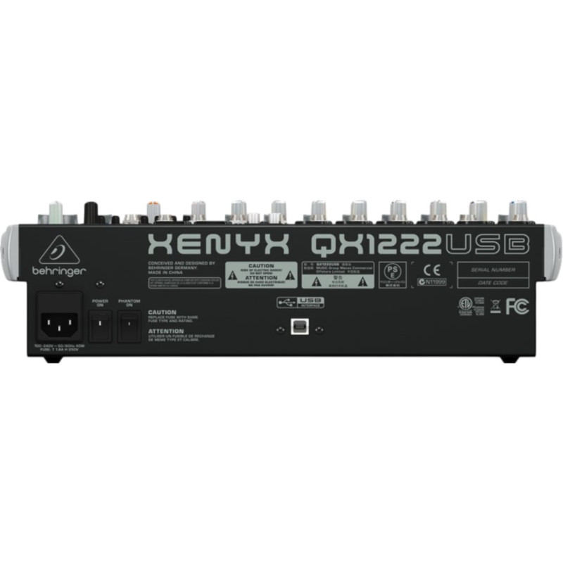 BEHRINGER XENYX QX1222USB Аналоговий мікшер 12-канальний з USB інтерфейсом