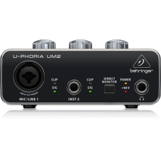 BEHRINGER UM2 Компактный USB аудиоинтерфейс 2x2 с микрофонным предусилителем