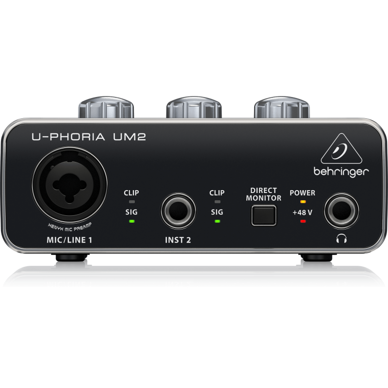 BEHRINGER UM2 Компактний USB аудіоінтерфейс 2x2 з мікрофонним передусилювачем