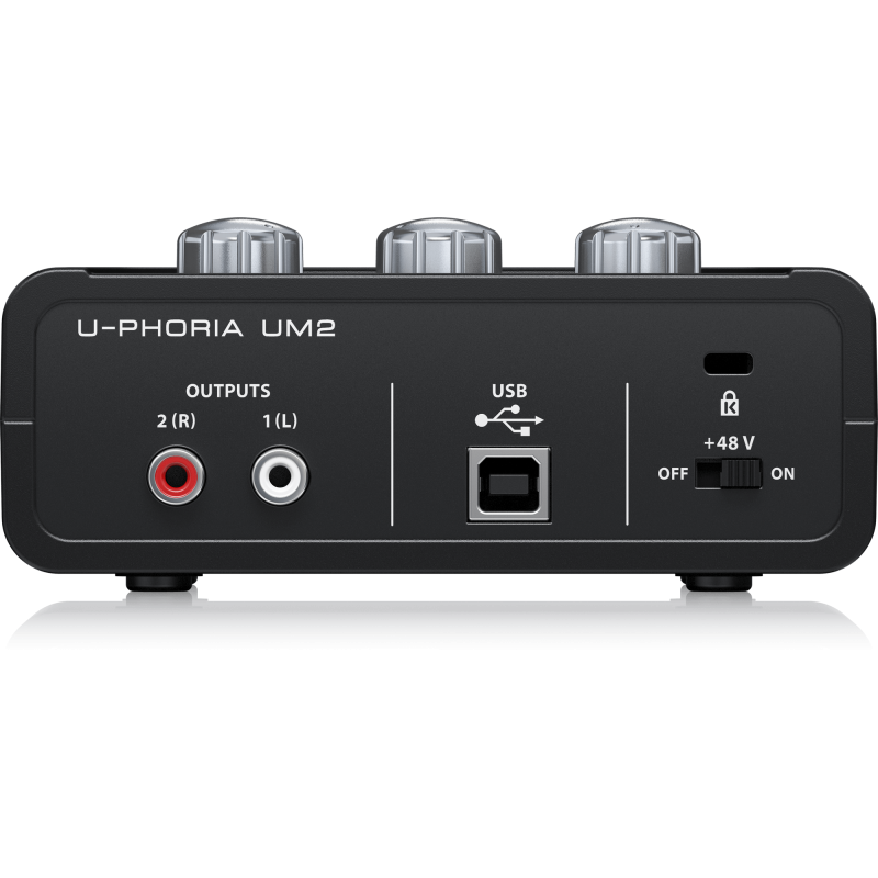 BEHRINGER UM2 Компактний USB аудіоінтерфейс 2x2 з мікрофонним передусилювачем