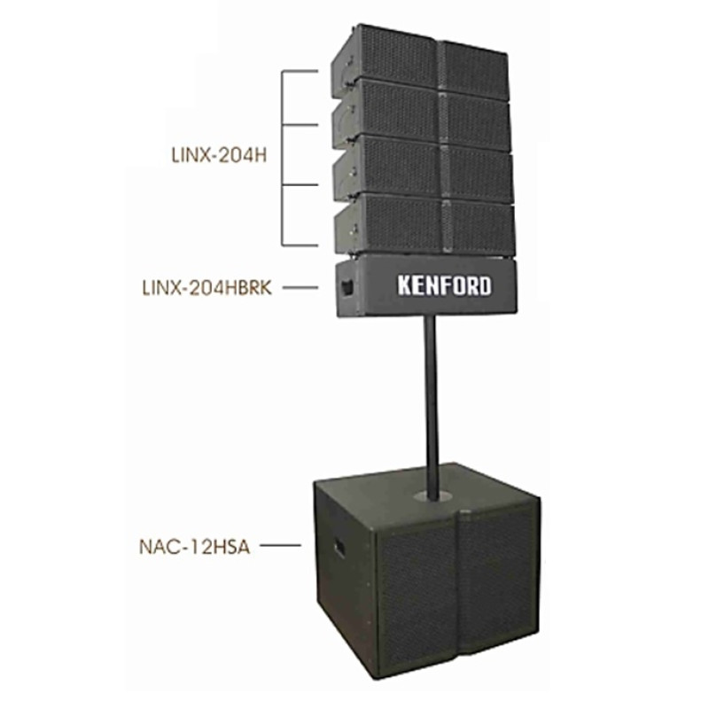 Акустична система лінійного масиву LINX-204HF підлогового типу, 1700W