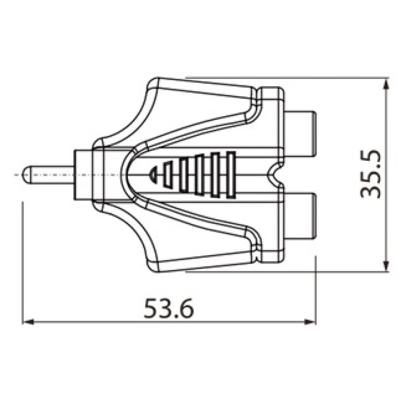 Перехідник Roxtone RPAN310 RCA male (тато) - 2xRCA female (мама)
