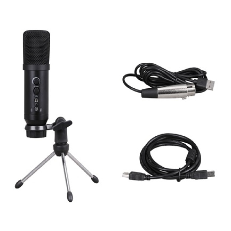 Конденсаторний мікрофон Emiter-S USB-8 чорного кольору