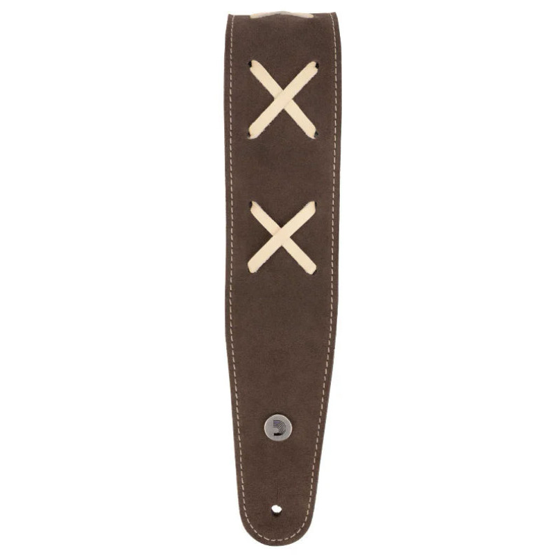 D'ADDARIO 25VDG00 VINTAGE SUEDE GUITAR STRAP (BROWN)