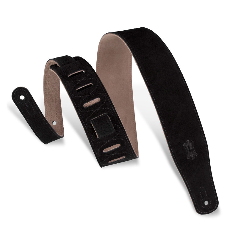 LEVY'S MS26-BLK CLASSICS SERIES SUEDE GUITAR STRAP (BLACK) Ремінь для гітари