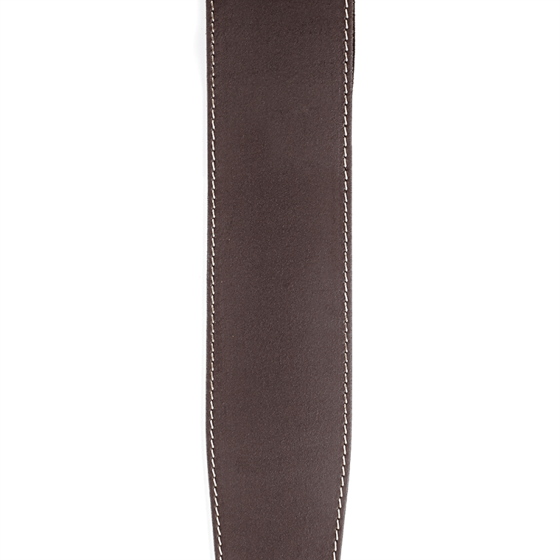 D`ADDARIO 25LS01-DX Deluxe Leather Guitar Strap (Brown with Contrast Stitch)