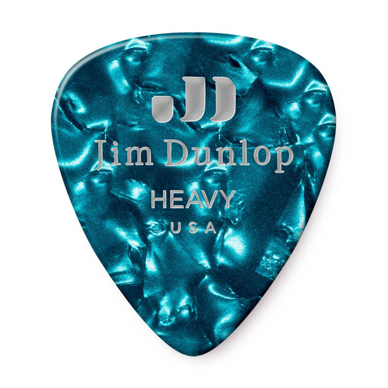 DUNLOP CELLULOID TURQUOISE PEARLOID PICK HEAVY Медіатори