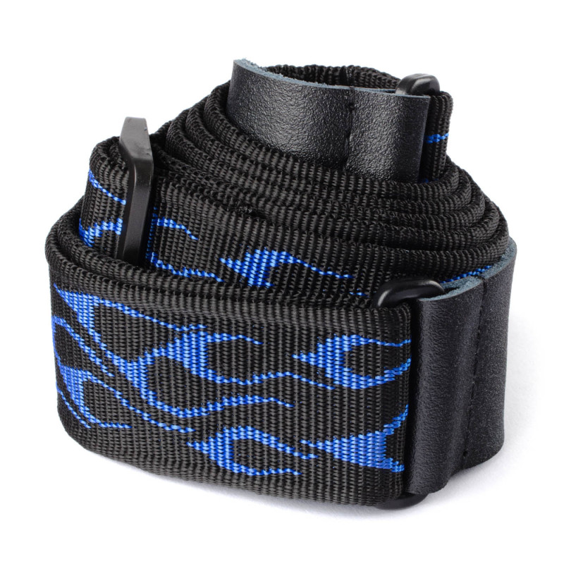DUNLOP D3811BL CLASSIC FLAMBE BLUE STRAP Ремінь для гітари
