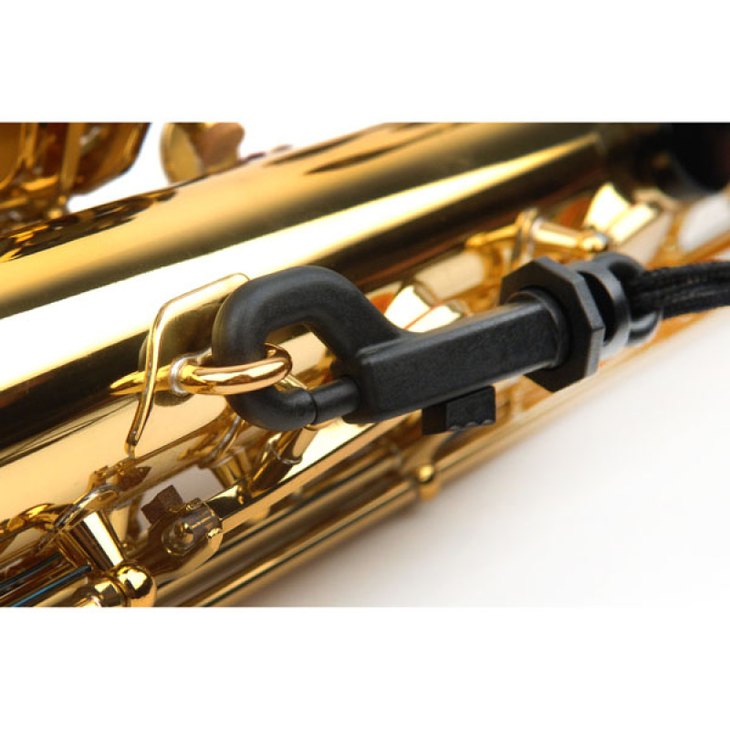 D`ADDARIO SJA13 Saxophone Fabric Neck Strap Alto/Soprano - Snap Hook (Black)