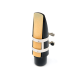D`ADDARIO RICO LIGATURE & CAP FOR TENOR SAX, HARD RUBBER-STYLE Nickel-Plated