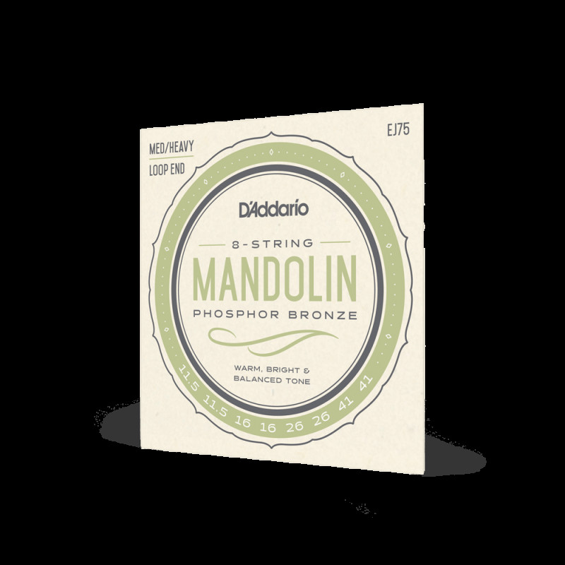 D’ADDARIO EJ75 Mandolin Phosphor Bronze Medium/Heavy (11.5-41) Струны для мандолины