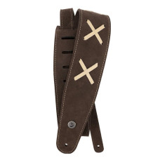 D`ADDARIO 25VDG00 VINTAGE SUEDE GUITAR STRAP (BROWN)