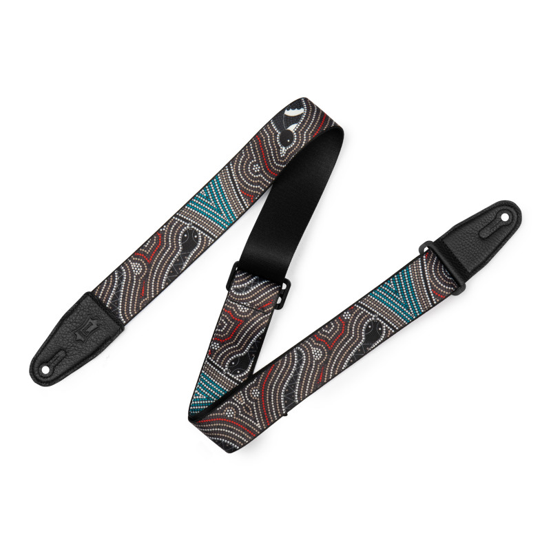 LEVY'S MP2DU-001 2 Down Under Series Поли Guitar Strap - Bird and Snake Ремень для гитары