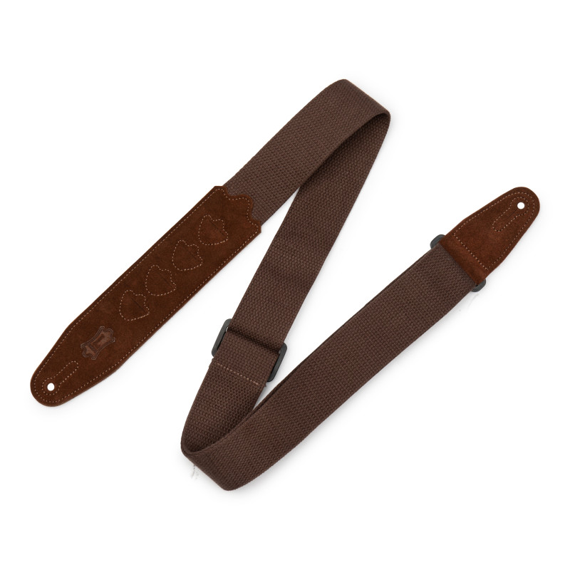 LEVY'S MC2PH-BRN 2 Brown Cotton Pick Holder Guitar strap Ремень для гитары