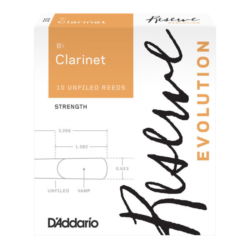 D`ADDARIO Reserve Evolution Bb Clarinet #3.0 - 10 Pack