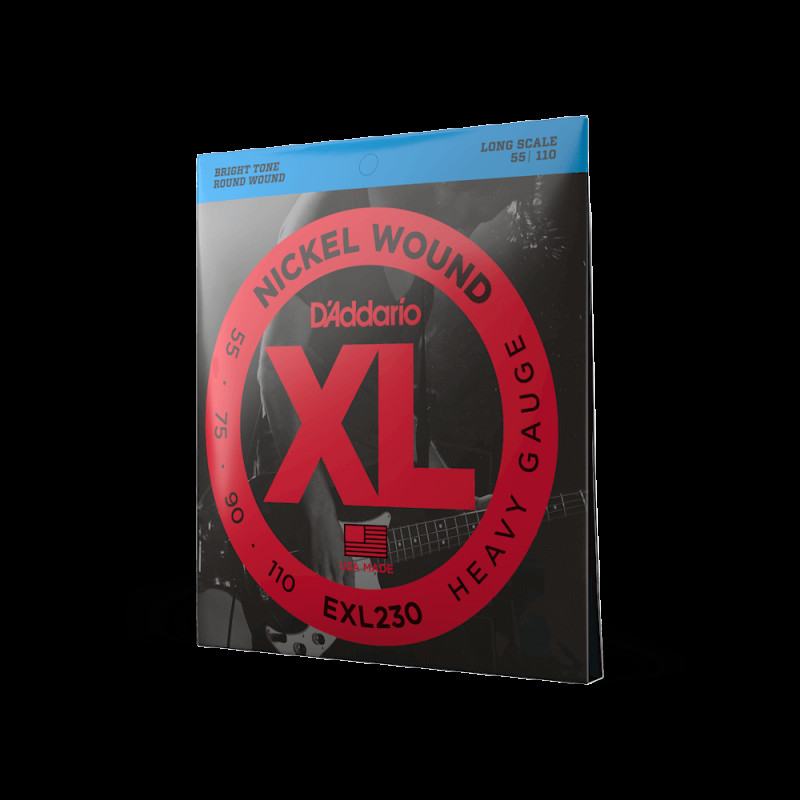 D‘ADDARIO EXL230 XL NICKEL WOUND BASS HEAVY (55-110) Струни для бас-гітари