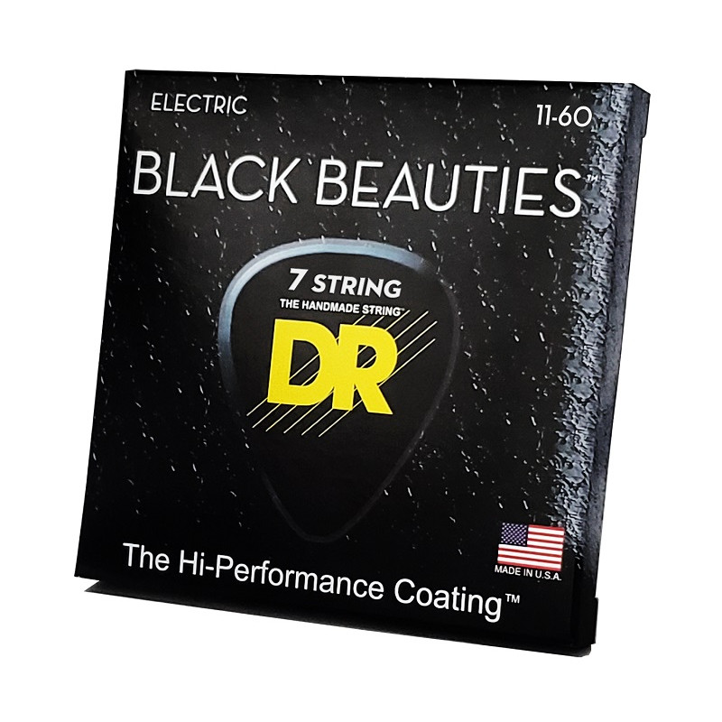 DR STRINGS BLACK BEAUTIES Electric - Extra Heavy 7-String (11-60) Струни для електрогітари
