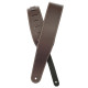 D`ADDARIO 25LS01-DX Deluxe Leather Guitar Strap (Brown with Contrast Stitch)
