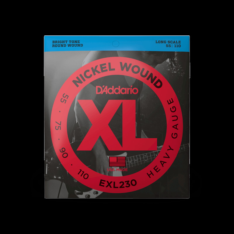 D‘ADDARIO EXL230 XL NICKEL WOUND BASS HEAVY (55-110) Струни для бас-гітари