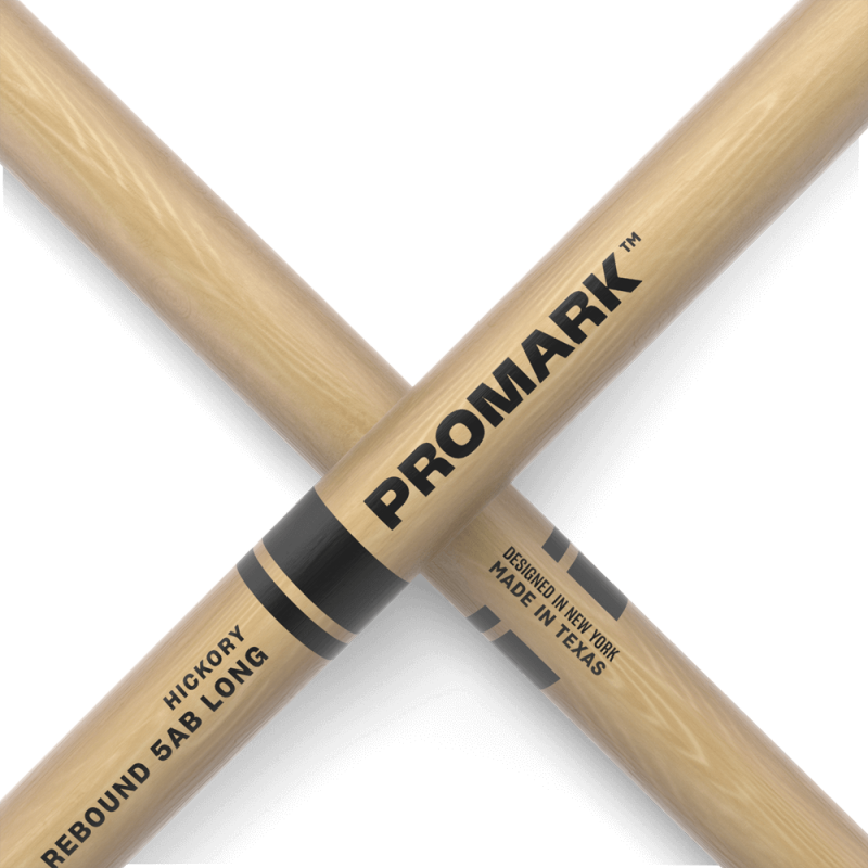 PROMARK REBOUND 5AB Long Lacquered Hickory Acorn Wood Tip
