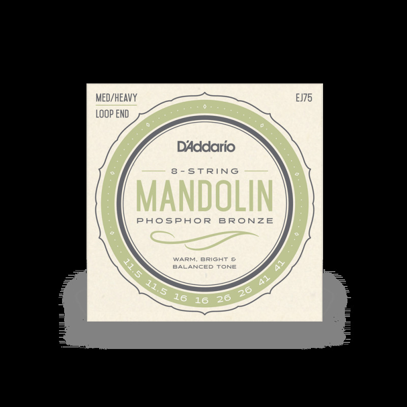 D’ADDARIO EJ75 Mandolin Phosphor Bronze Medium/Heavy (11.5-41) Струны для мандолины