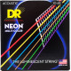 DR STRINGS NEON Multi-Color Acoustic - Extra Light (10-48) Струни для акустичної гітари