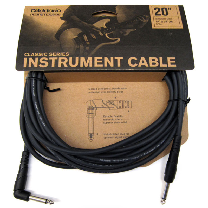 D`ADDARIO PW-CGTRA-20 Classic Series Instrument Cable (6m)