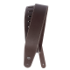 D`ADDARIO 25LS01-DX Deluxe Leather Guitar Strap (Brown with Contrast Stitch)