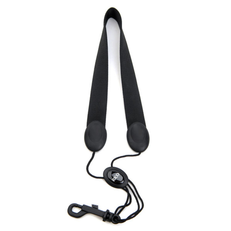 D`ADDARIO SJA13 Saxophone Fabric Neck Strap Alto/Soprano - Snap Hook (Black)