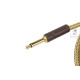 FENDER CABLE DELUXE SERIES 10' ANGLED TWEED Кабель инструментальный