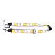 Ремень гитарный FENDER STRAP 2" MONOGRAMMED WHITE BROWN YELLOW