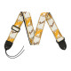 Ремень гитарный FENDER STRAP 2" MONOGRAMMED WHITE BROWN YELLOW