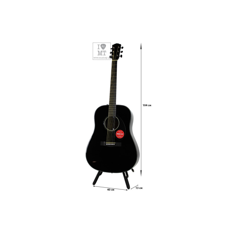 FENDER CD-60S BLACK WN Гітара акустична