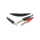 Кабель коммутационный KLOTZ AY5 Y-CABLE STEREO MINI JACK - 2xJACK MONO BLACK 1 M