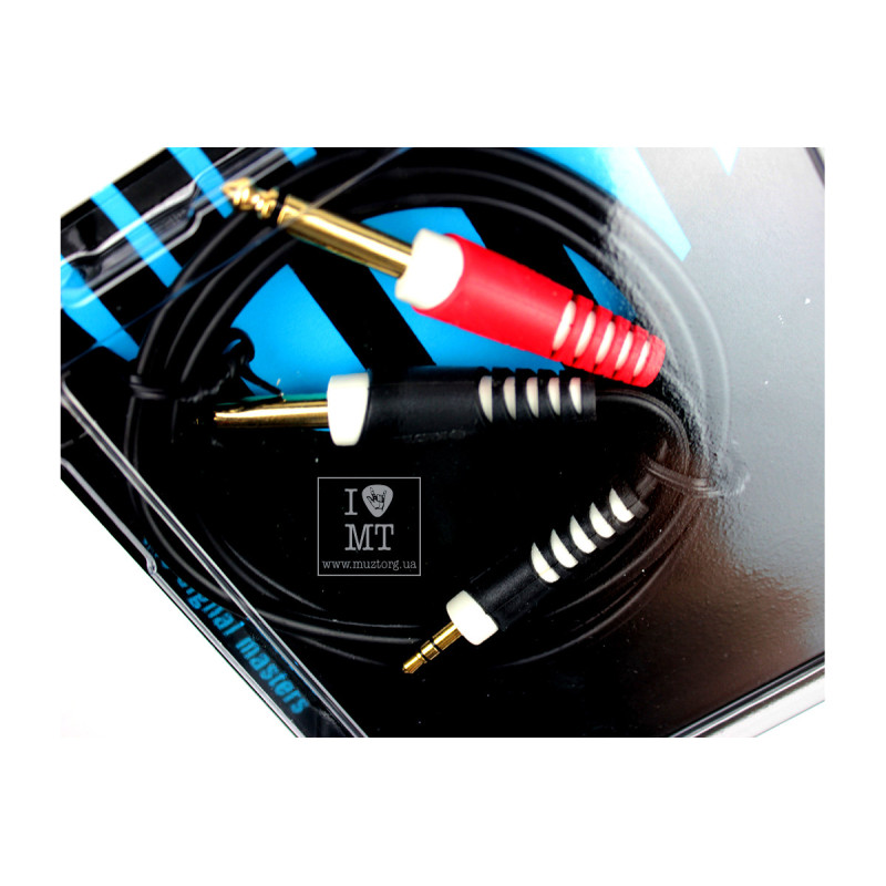 Кабель коммутационный KLOTZ AY5 Y-CABLE STEREO MINI JACK - 2xJACK MONO BLACK 1 M