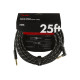 FENDER CABLE DELUXE SERIES 25' ANGLED BLACK TWEED Кабель інструментальний
