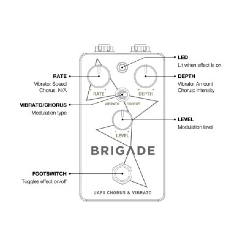 Педаль ефектів UNIVERSAL AUDIO Brigade Chorus and Vibrato