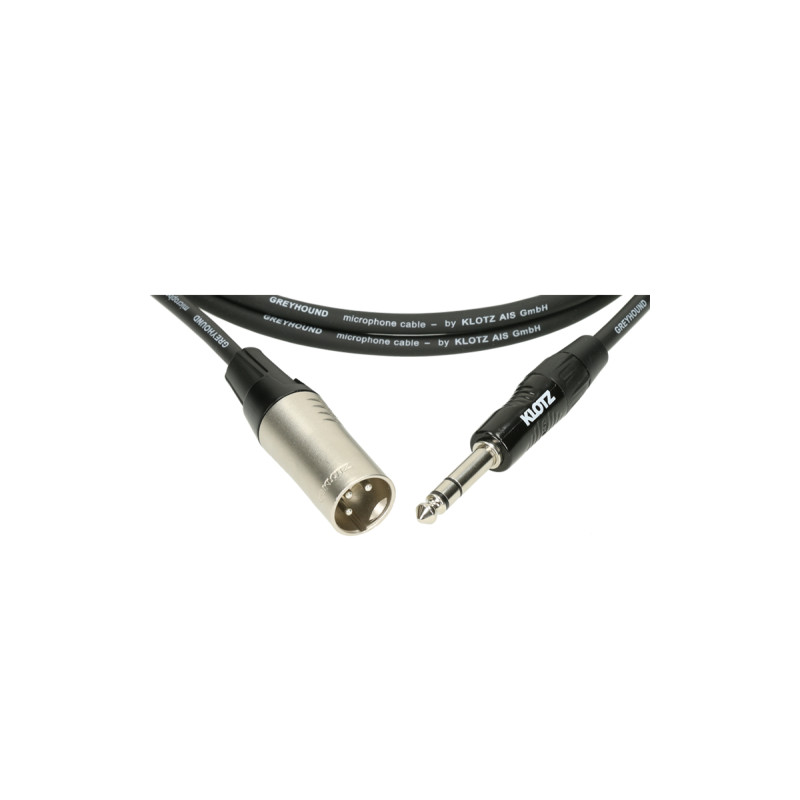 Кабель мікрофонний KLOTZ GREYHOUND ANALOG AUDIO CABLE BALANCED WITH MALE XLR TO BALANCED JACK 1.5 M