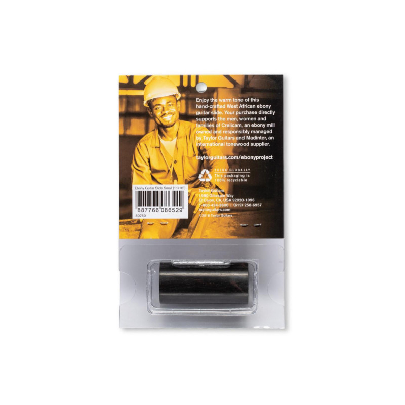 Слайдер TAYLOR GUITARS CRELICAM EBONY GUITAR SLIDER SMALL 11/16