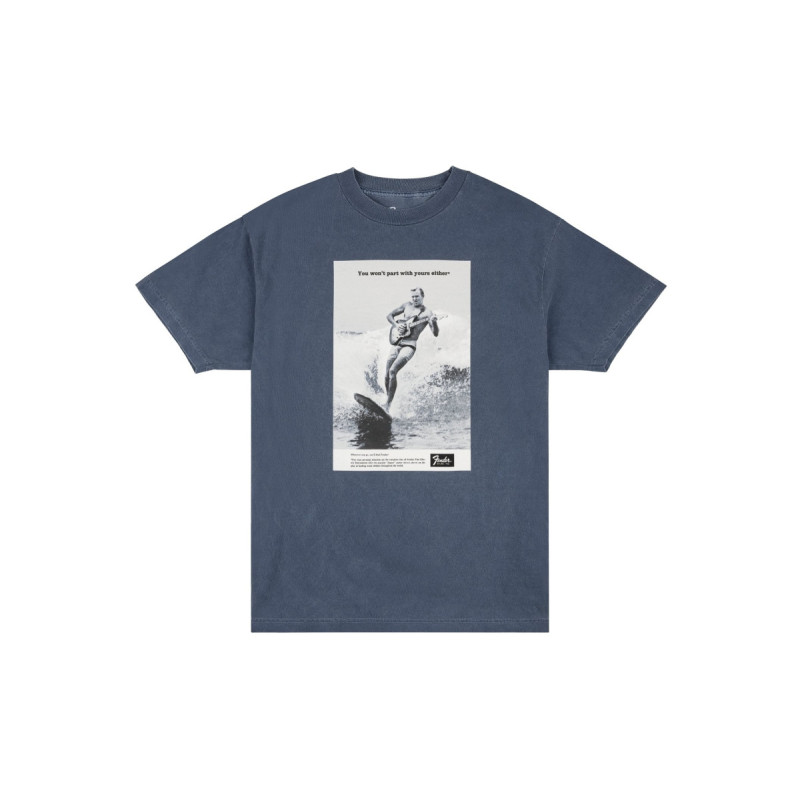 FENDER T-SHIRT VINTAGE AD SURFER OCEAN S Футболка