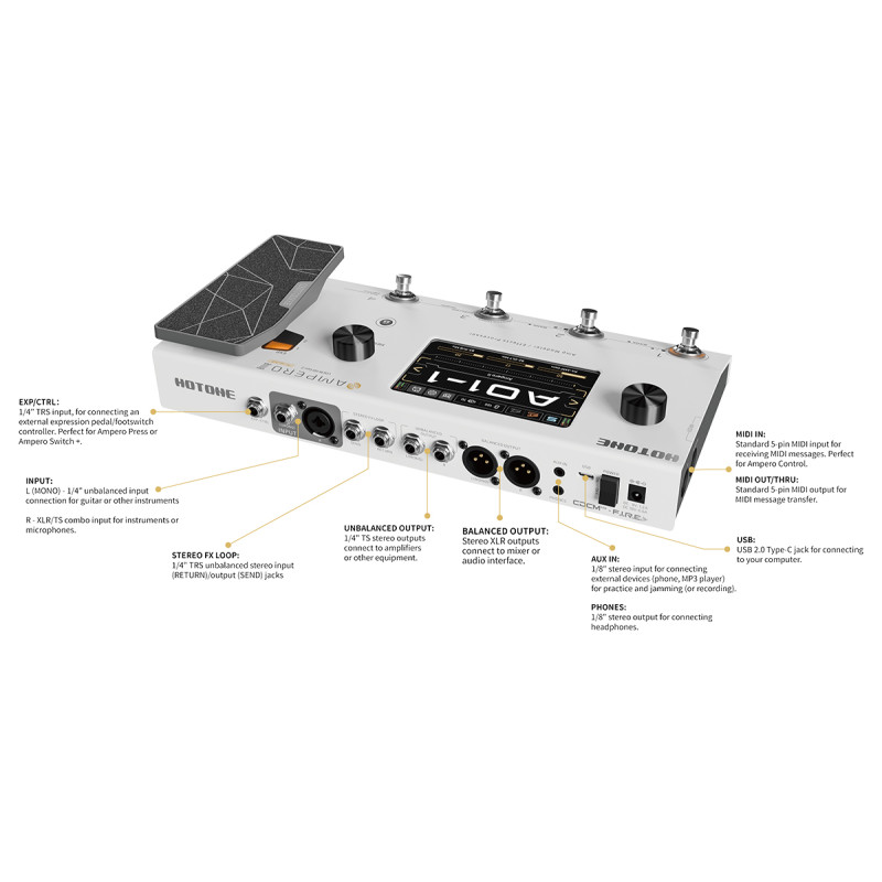 HOTONE AUDIO AMPERO II Гітарний процесор ефектів