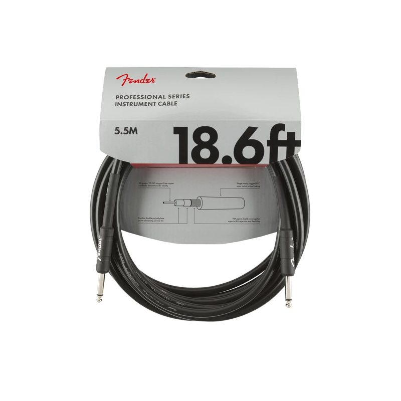 FENDER CABLES PROFESSIONAL 18.6' BLACK Кабель інструментальний