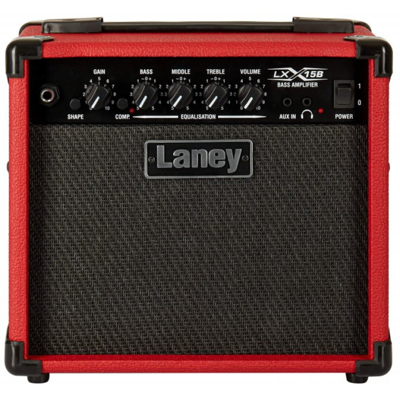 LANEY LX15B-RED Компактний лампово-гібридний бас-комбо 15Вт RED серія, 1×10