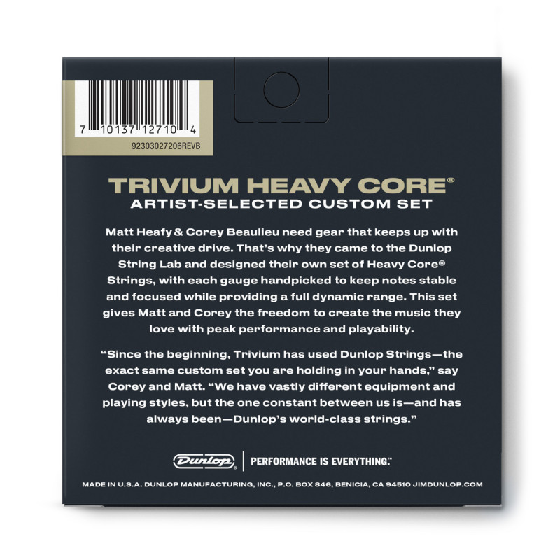 DUNLOP TVMN1052 TRIVIUM STRING LAB SERIES GUITAR STRINGS 10-52 Струни для електрогітари