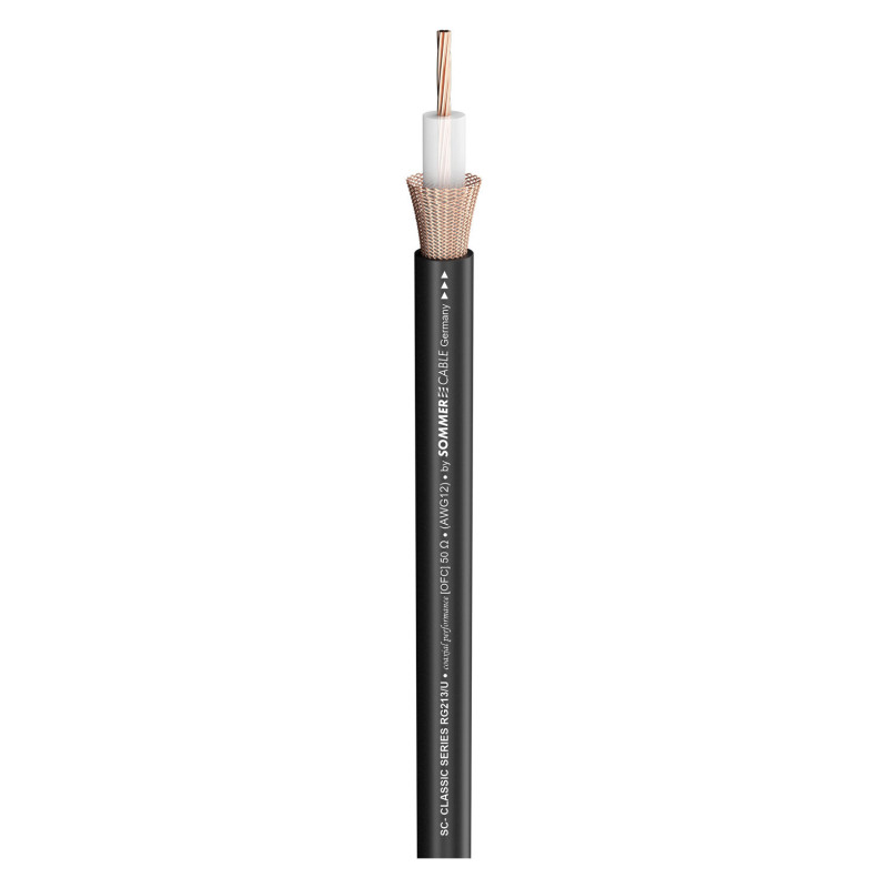 SOMMER CABLE 600-0551 RG/U Coax SC-Classic Series MKII; 1 x 1,98; PVC Ø 10,30 mm; black