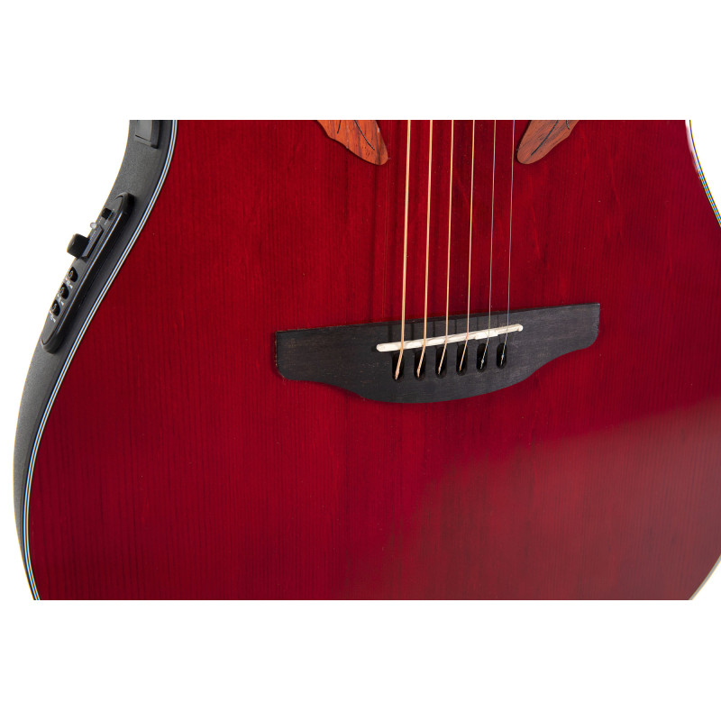 OVATION Celebrity Elite CE44 Mid Cutaway Ruby Red Акустична гітара з датчиком