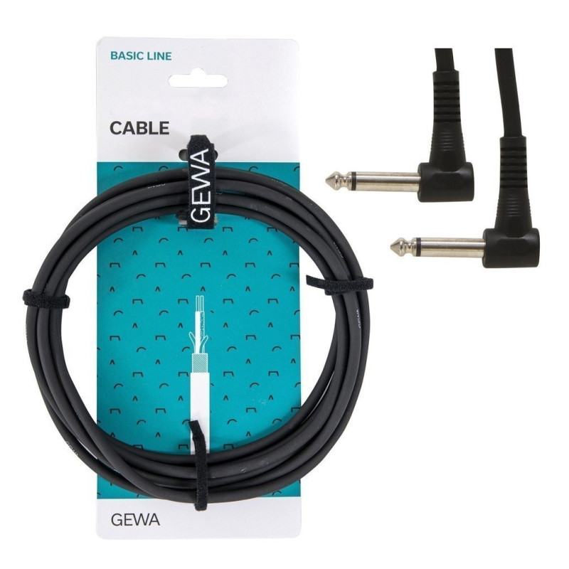 Патч-кабель GEWA Basic Line Mono Jack Angled 6,3 мм/Mono Jack 6,3 мм (0,3 м, 6 шт)