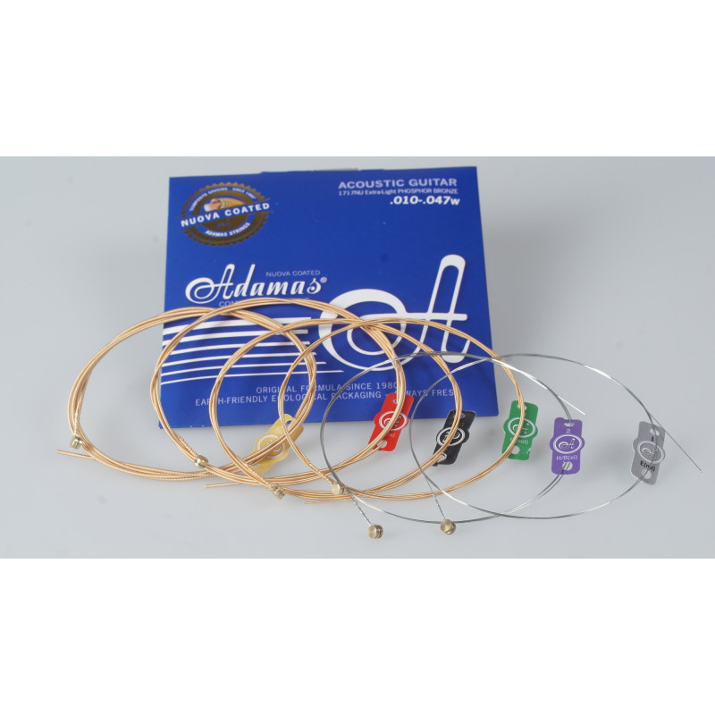 Струни для акустичної гітари Adamas Nuova Coated Phosphor Bronze 1749NU, 11-52w
